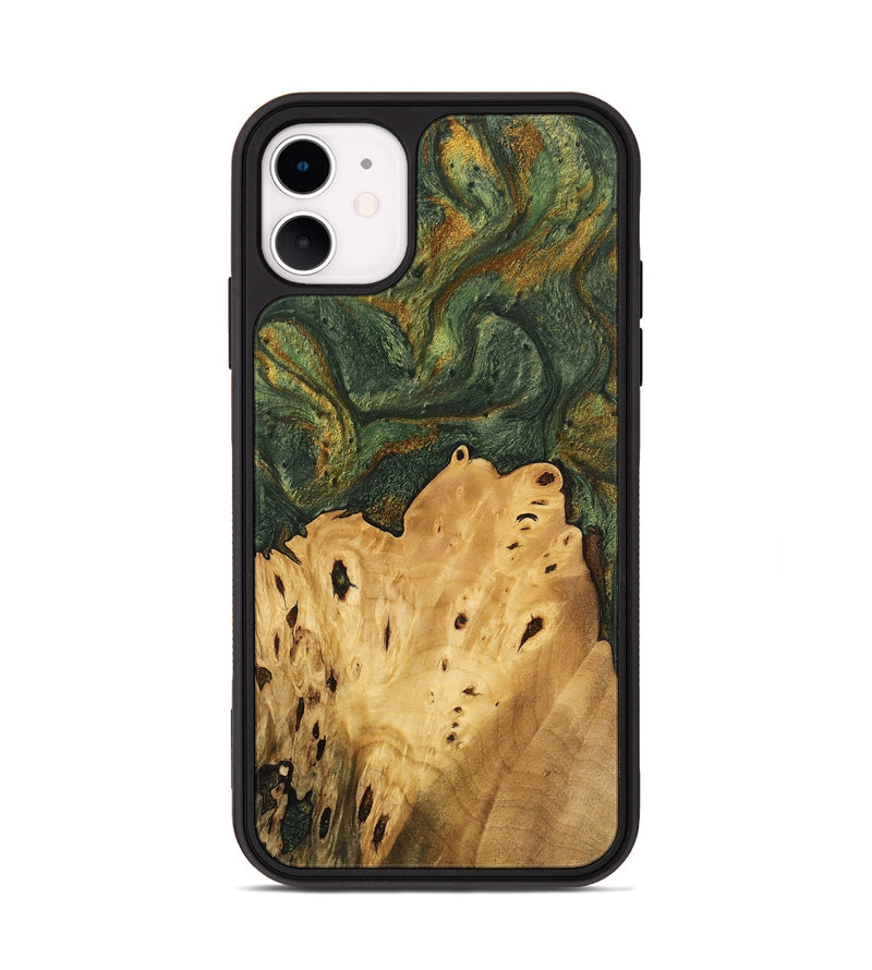 iPhone 11 Wood Phone Case - Connor (Green, 746445)