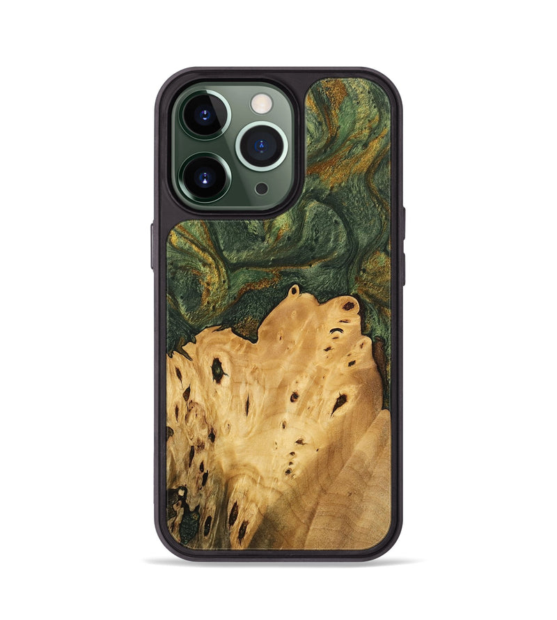 iPhone 13 Pro Wood Phone Case - Connor (Green, 746445)