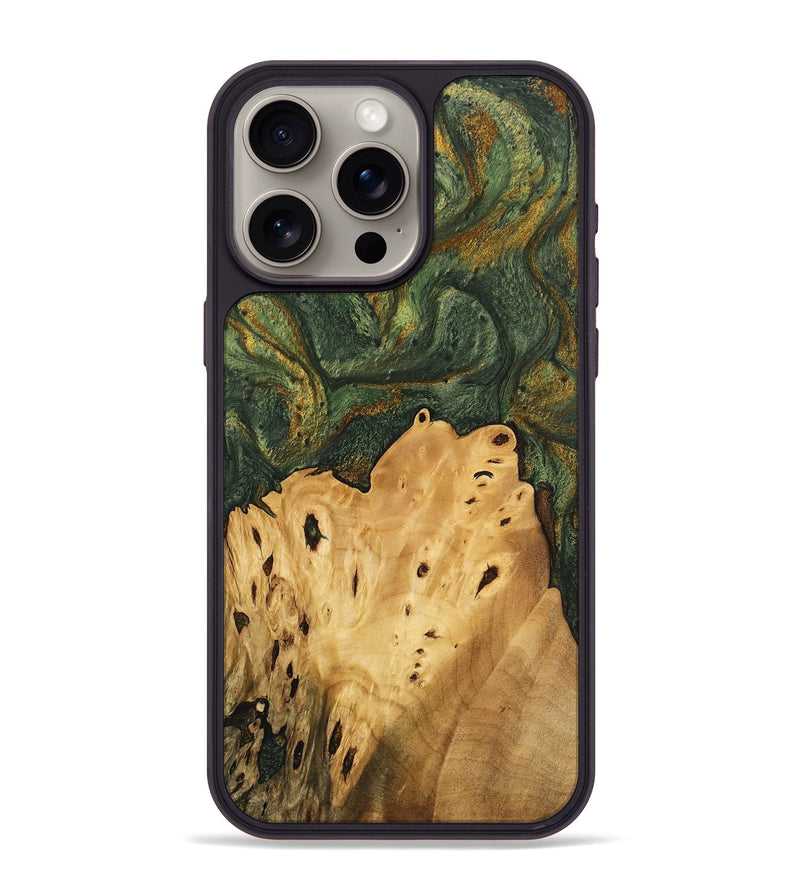 iPhone 15 Pro Max Wood Phone Case - Connor (Green, 746445)