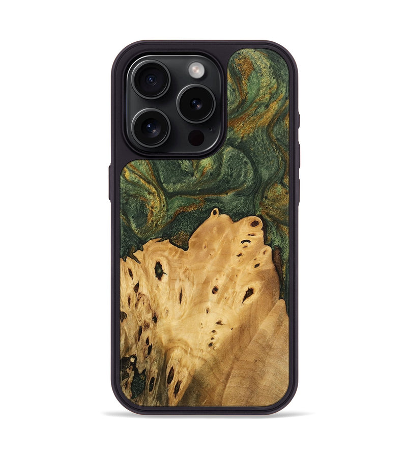 iPhone 15 Pro Wood Phone Case - Connor (Green, 746445)