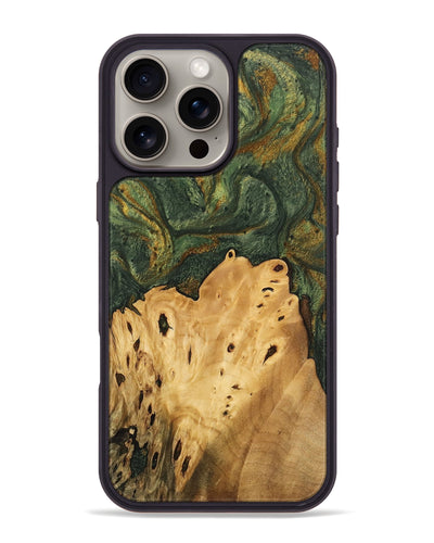 iPhone 16 Pro Max Wood Phone Case - Connor (Green, 746445)