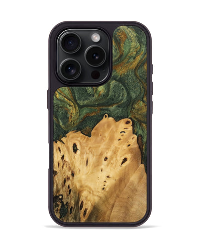 iPhone 16 Pro Wood Phone Case - Connor (Green, 746445)