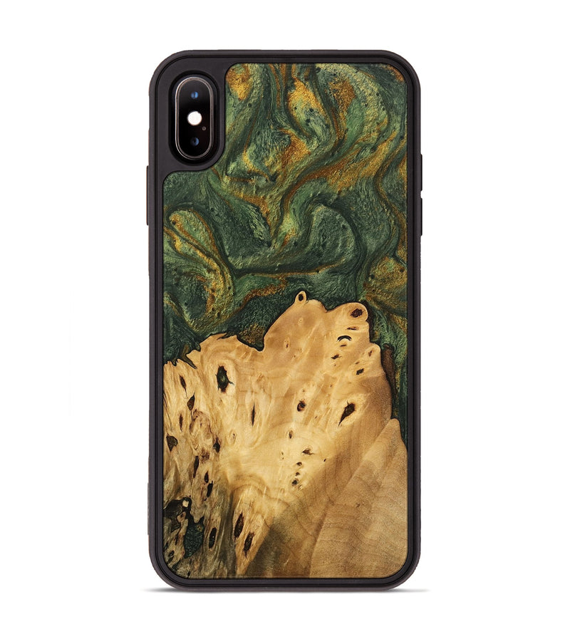 iPhone Xs Max Wood Phone Case - Connor (Green, 746445)