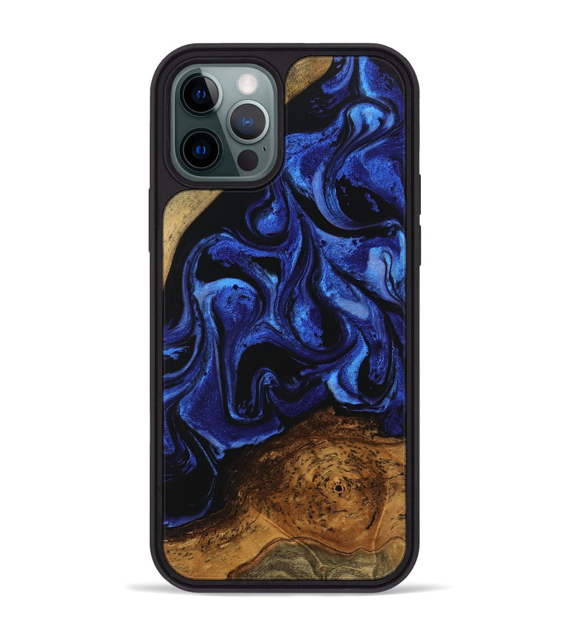 iPhone 12 Pro Max Wood Phone Case - Wendell (Blue, 746447)