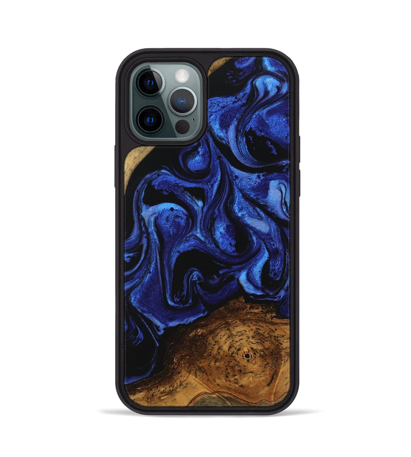 iPhone 12 Pro Wood Phone Case - Wendell (Blue, 746447)