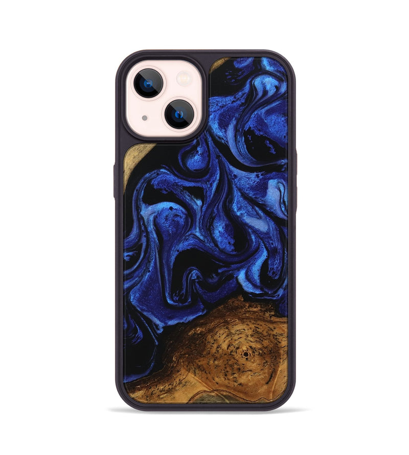 iPhone 14 Wood Phone Case - Wendell (Blue, 746447)