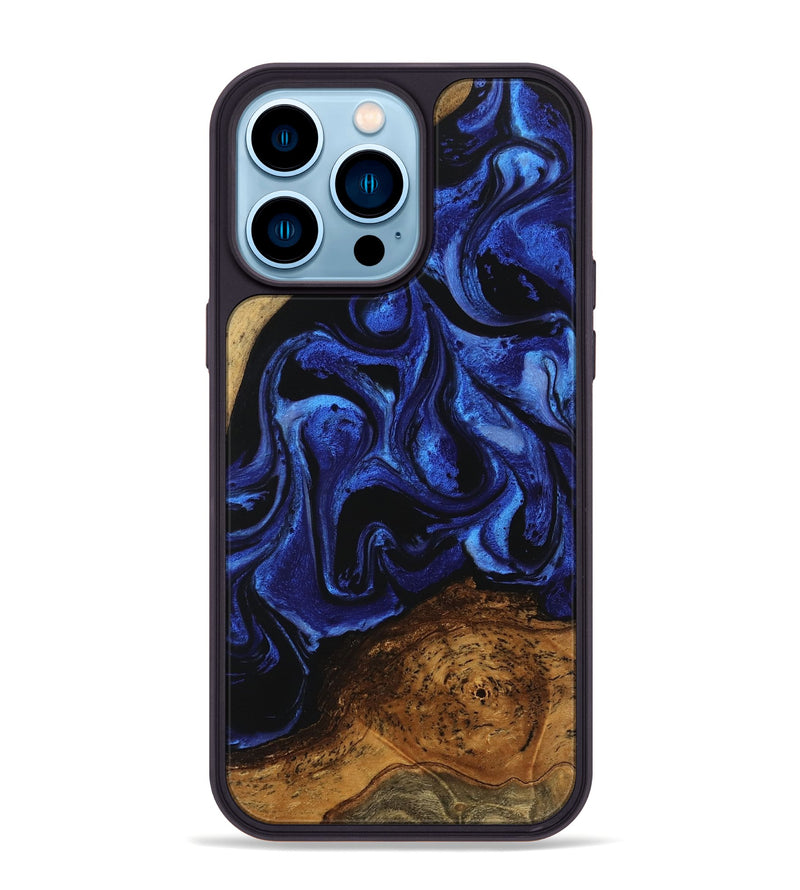 iPhone 14 Pro Max Wood Phone Case - Wendell (Blue, 746447)