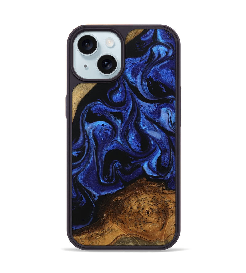 iPhone 15 Wood Phone Case - Wendell (Blue, 746447)