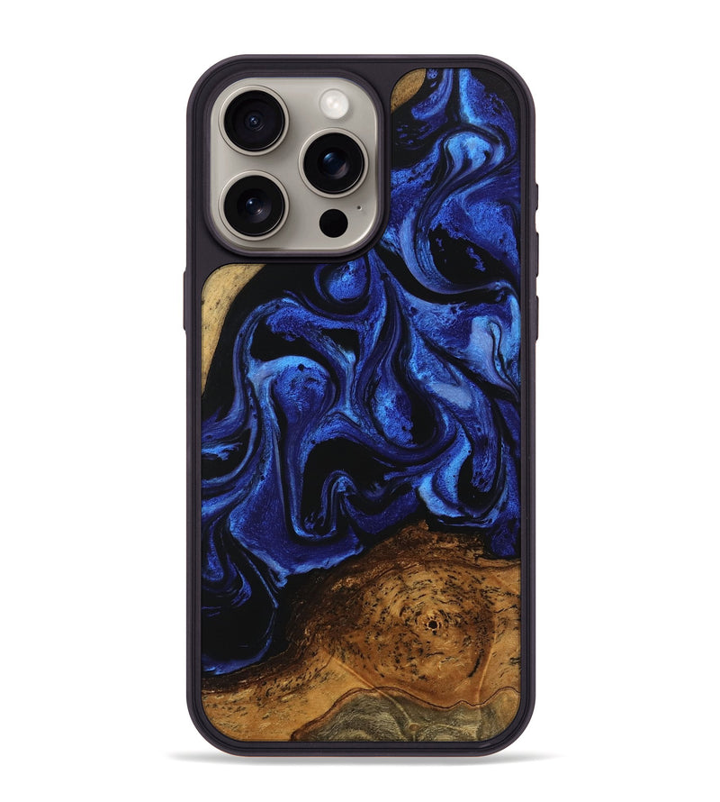 iPhone 15 Pro Max Wood Phone Case - Wendell (Blue, 746447)