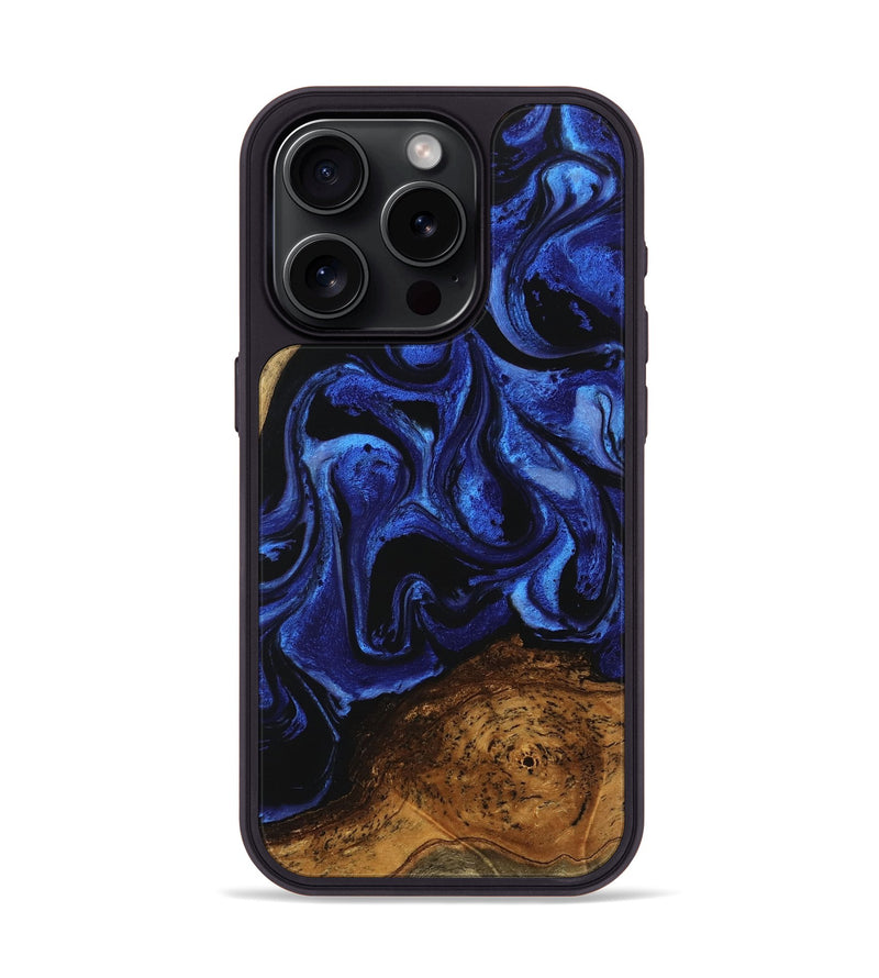 iPhone 15 Pro Wood Phone Case - Wendell (Blue, 746447)