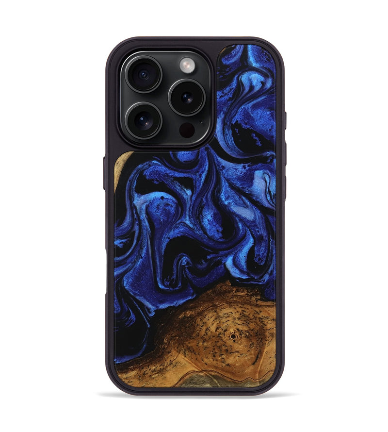 iPhone 16 Pro Wood Phone Case - Wendell (Blue, 746447)