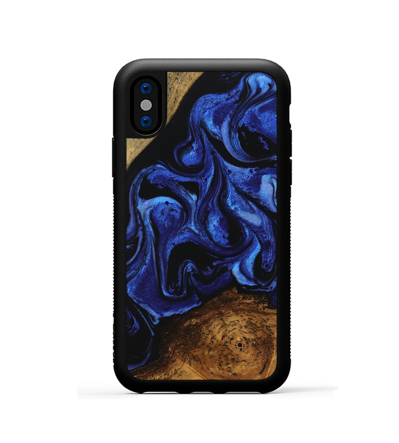 iPhone Xs Wood Phone Case - Wendell (Blue, 746447)