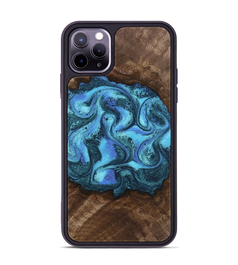 iPhone 11 Pro Max Wood Phone Case - Alaya (Blue, 746448)