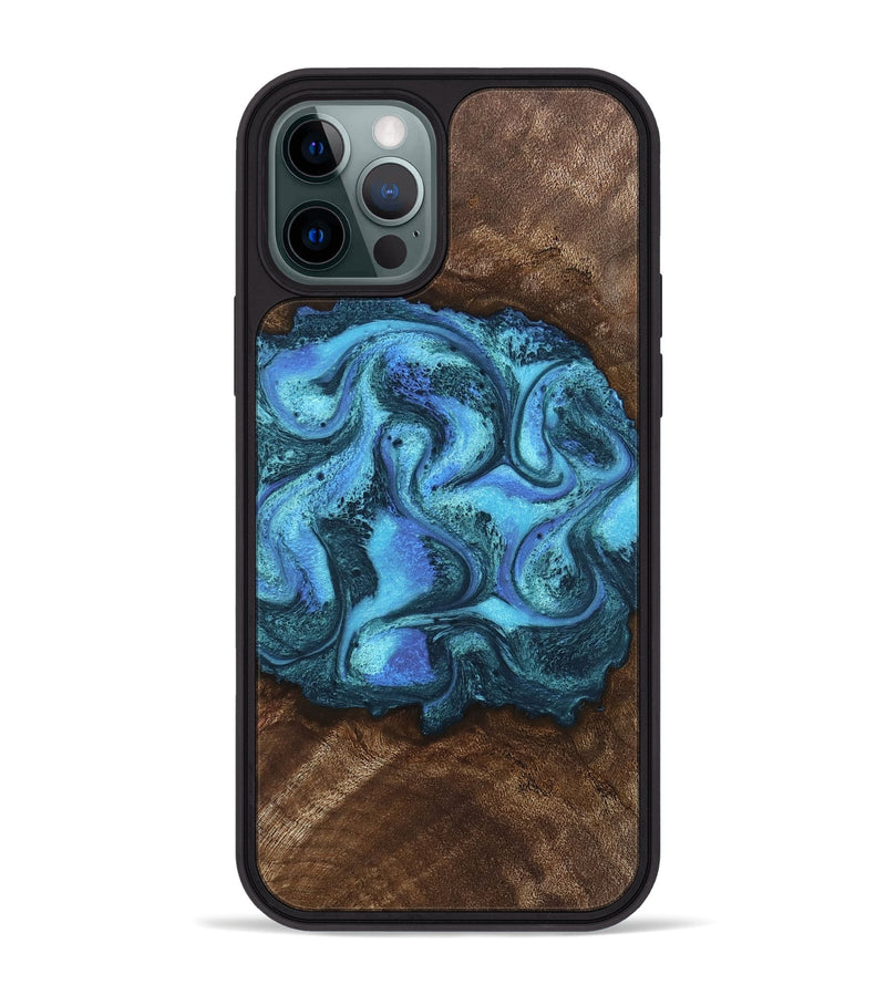 iPhone 12 Pro Max Wood Phone Case - Alaya (Blue, 746448)