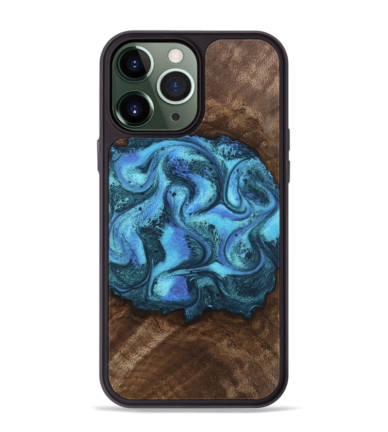 iPhone 13 Pro Max Wood Phone Case - Alaya (Blue, 746448)