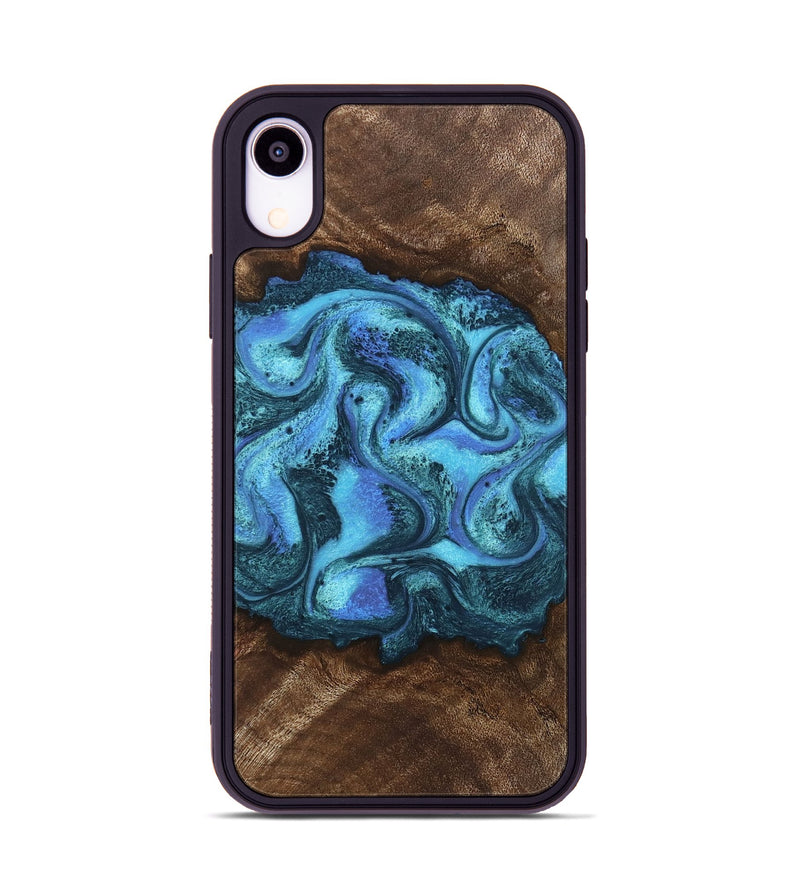 iPhone Xr Wood Phone Case - Alaya (Blue, 746448)