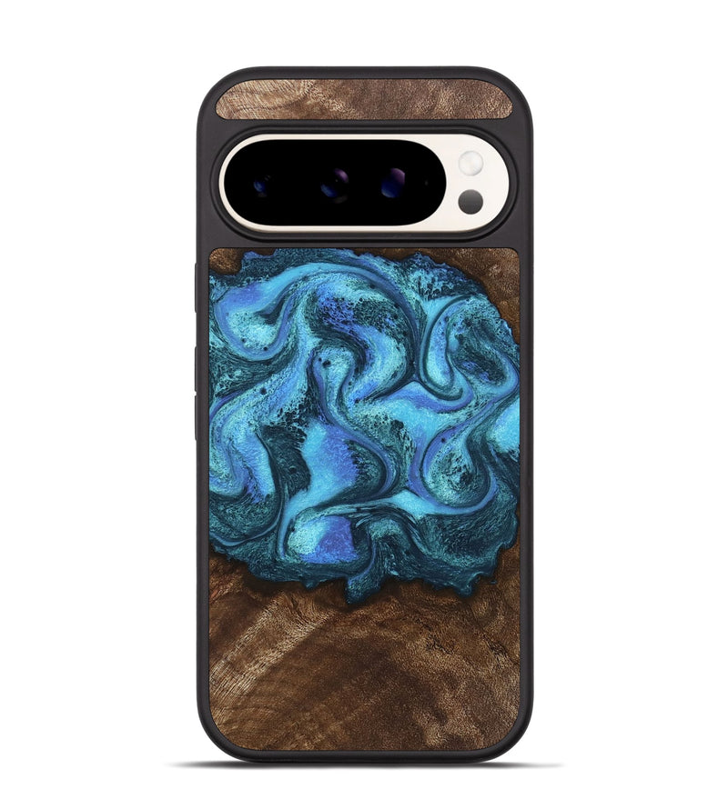 Pixel 9 Pro Wood Phone Case - Alaya (Blue, 746448)