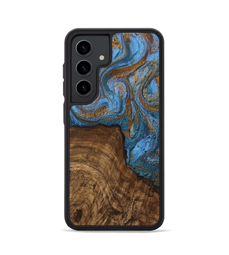 Galaxy S24 Wood Phone Case - Willis (Teal & Gold, 746449)