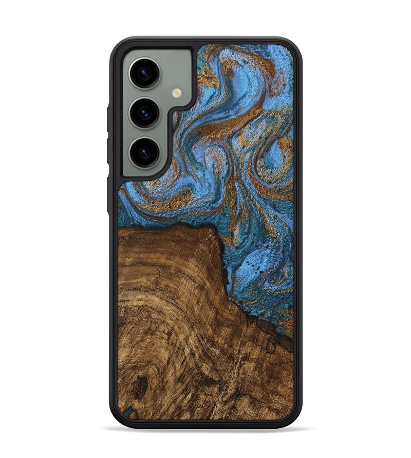 Galaxy S24 Plus Wood Phone Case - Willis (Teal & Gold, 746449)