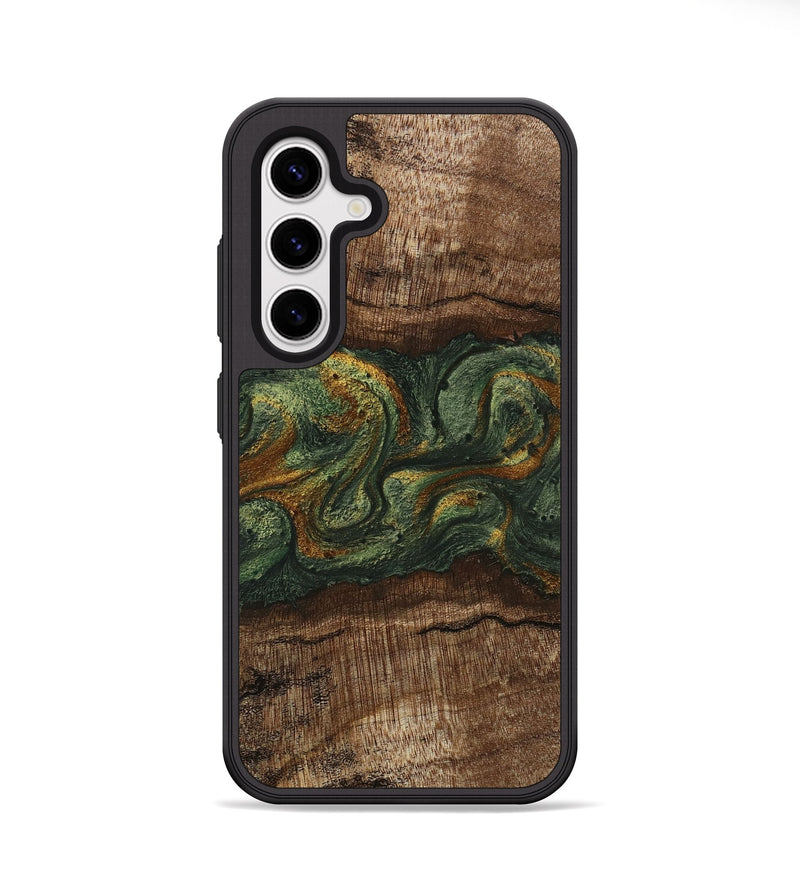 Galaxy S25 Wood Phone Case - Bettye (Green, 746450)