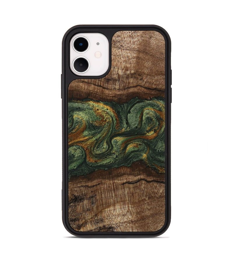 iPhone 11 Wood Phone Case - Bettye (Green, 746450)