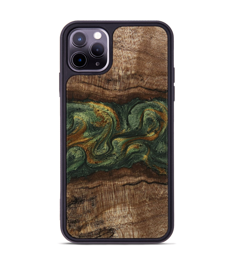 iPhone 11 Pro Max Wood Phone Case - Bettye (Green, 746450)