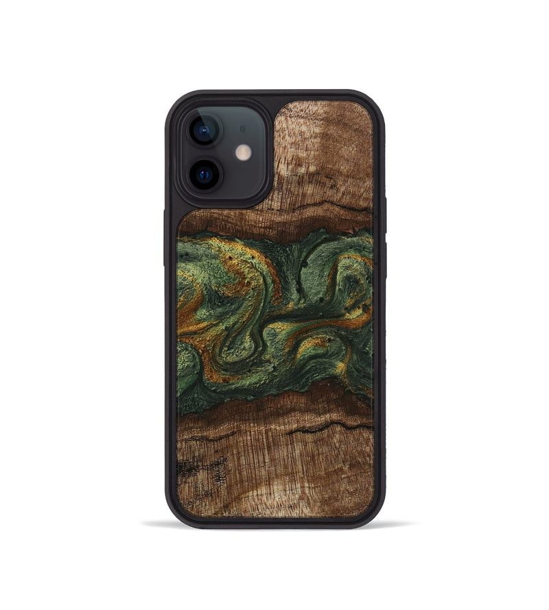 iPhone 12 mini Wood Phone Case - Bettye (Green, 746450)