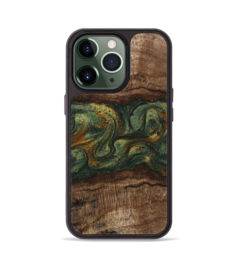 iPhone 13 Pro Wood Phone Case - Bettye (Green, 746450)