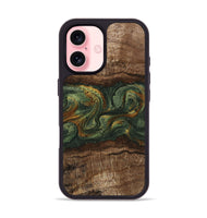 iPhone 16 Wood Phone Case - Bettye (Green, 746450)