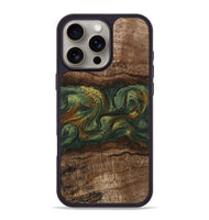 iPhone 16 Pro Max Wood Phone Case - Bettye (Green, 746450)