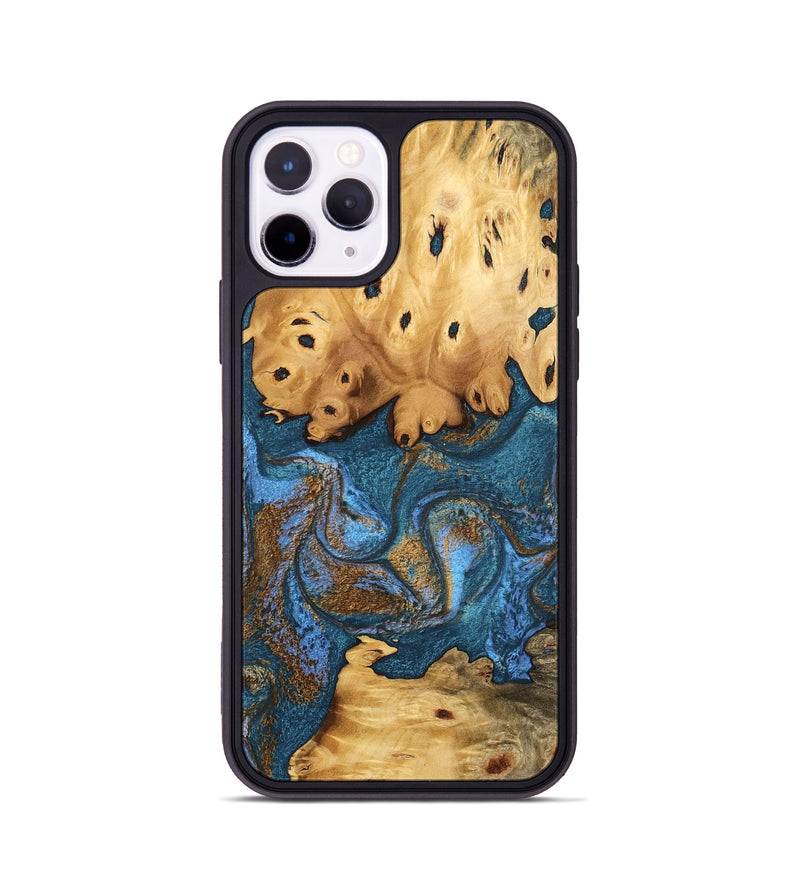 iPhone 11 Pro Wood Phone Case - Bryce (Teal & Gold, 746453)