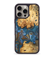 iPhone 16 Pro Max Wood Phone Case - Bryce (Teal & Gold, 746453)