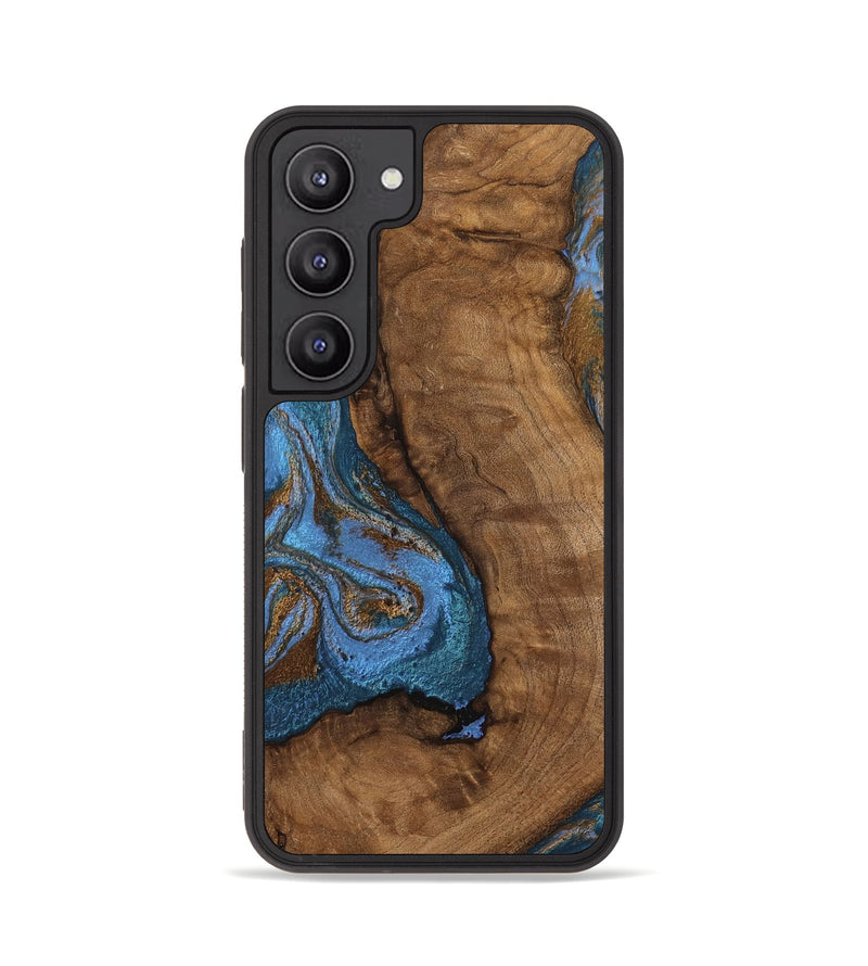 Galaxy S23 Wood Phone Case - Damian (Teal & Gold, 746455)