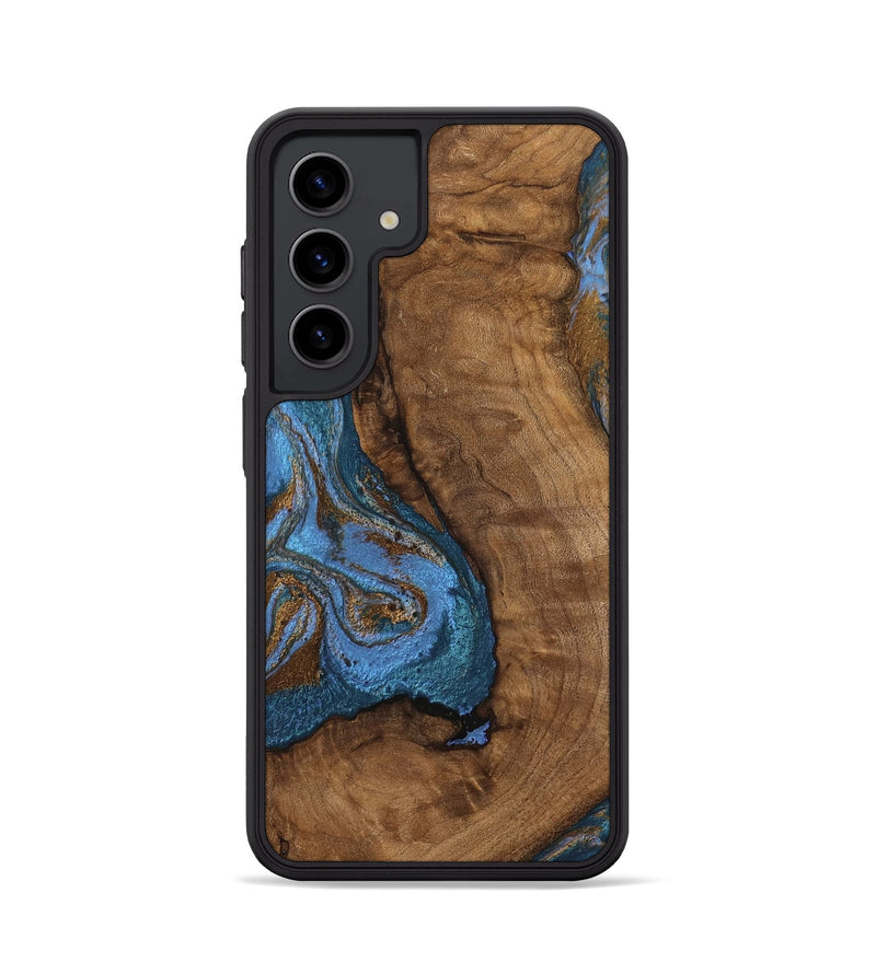 Galaxy S24 Wood Phone Case - Damian (Teal & Gold, 746455)