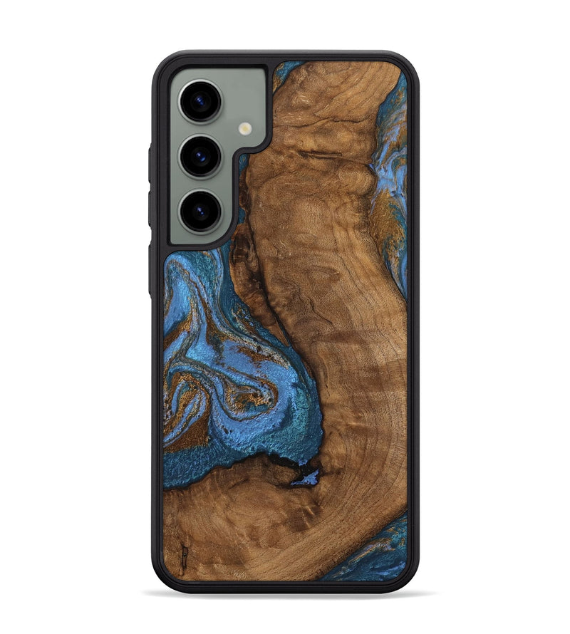 Galaxy S24 Plus Wood Phone Case - Damian (Teal & Gold, 746455)