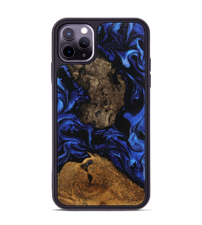 iPhone 11 Pro Max Wood Phone Case - Donn (Blue, 746456)