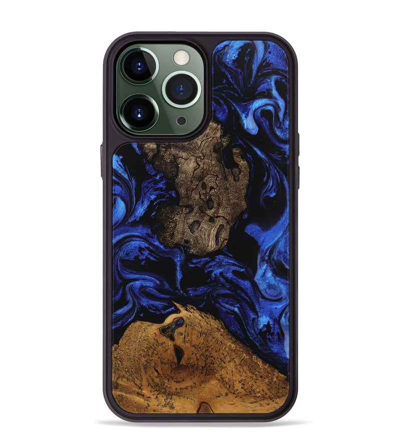 iPhone 13 Pro Max Wood Phone Case - Donn (Blue, 746456)