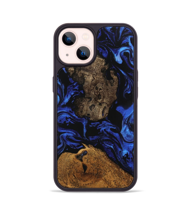 iPhone 14 Wood Phone Case - Donn (Blue, 746456)