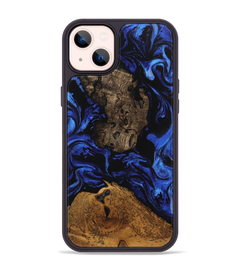 iPhone 14 Plus Wood Phone Case - Donn (Blue, 746456)