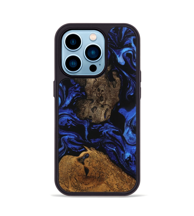 iPhone 14 Pro Wood Phone Case - Donn (Blue, 746456)