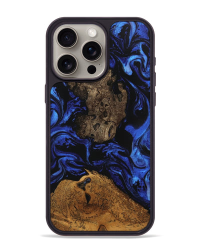 iPhone 15 Pro Max Wood Phone Case - Donn (Blue, 746456)