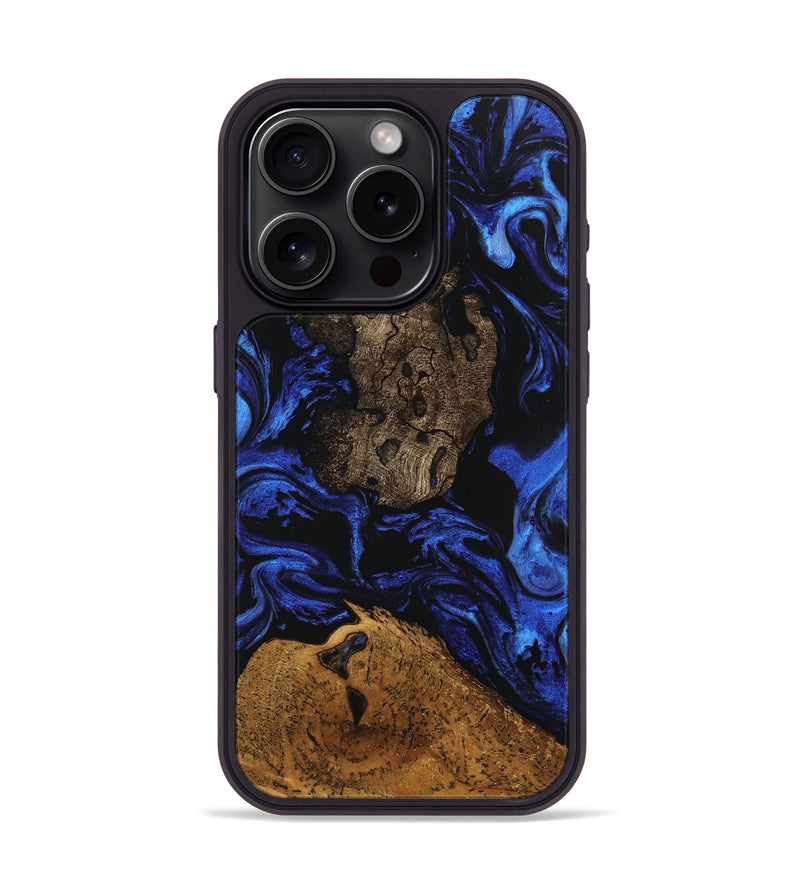 iPhone 15 Pro Wood Phone Case - Donn (Blue, 746456)