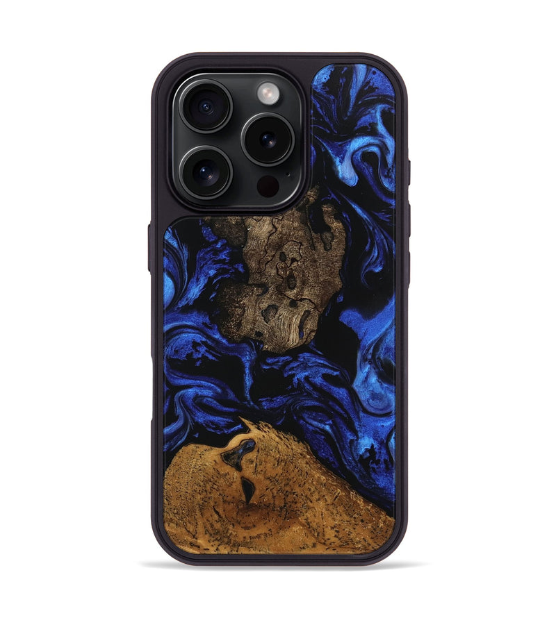 iPhone 16 Pro Wood Phone Case - Donn (Blue, 746456)