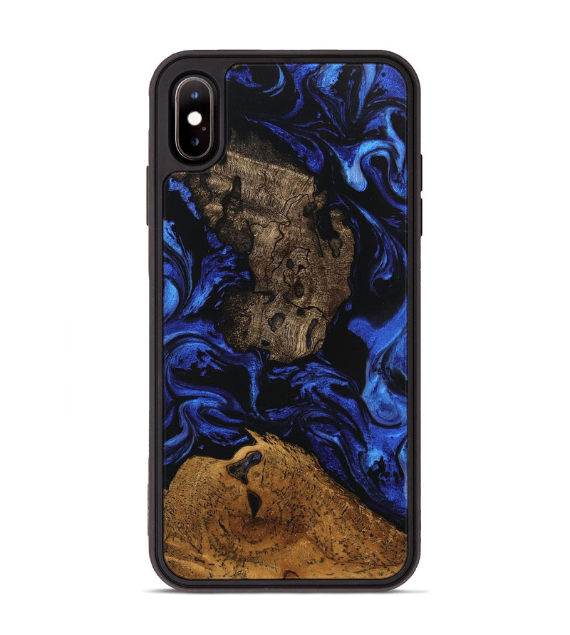 iPhone Xs Max Wood Phone Case - Donn (Blue, 746456)