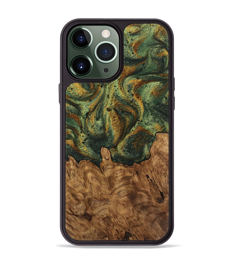 iPhone 13 Pro Max Wood Phone Case - Erma (Green, 746458)