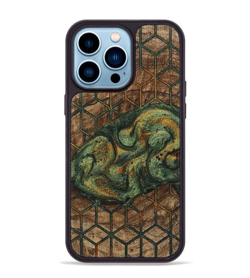 iPhone 14 Pro Max Wood Phone Case - Spencer (Pattern, 746459)