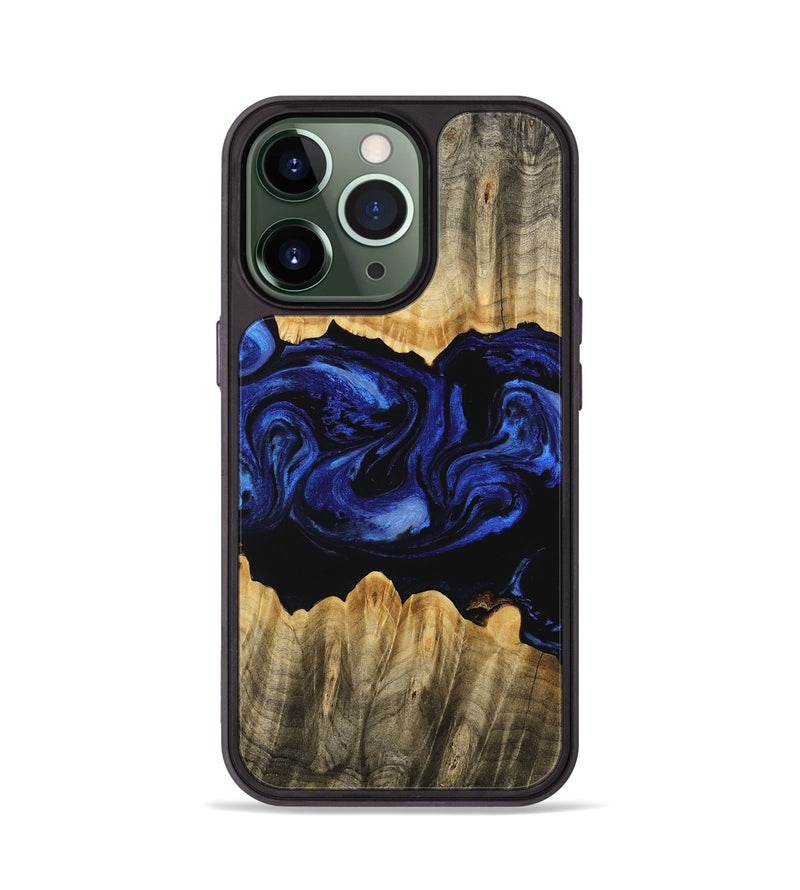 iPhone 13 Pro Wood Phone Case - Billye (Blue, 746460)