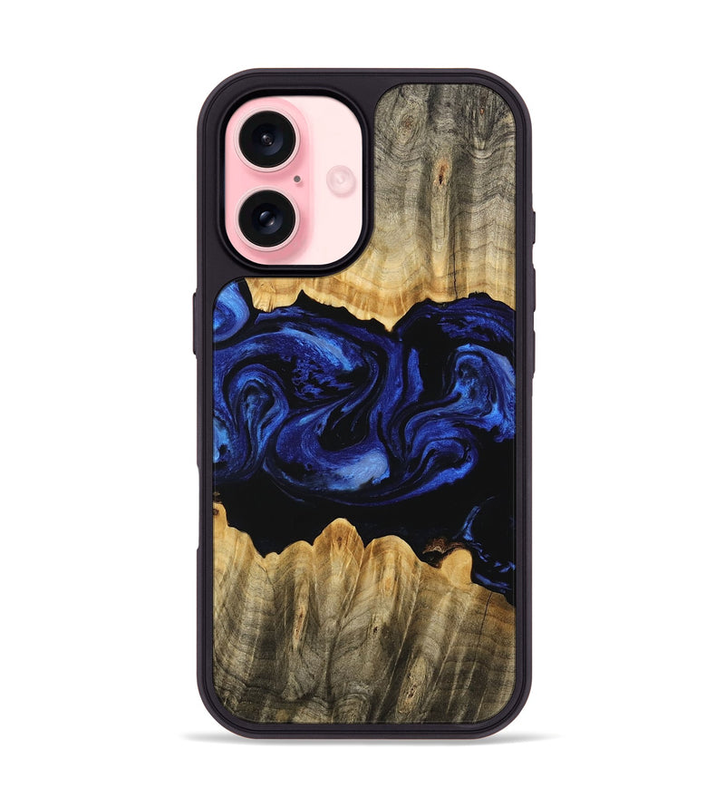 iPhone 16 Wood Phone Case - Billye (Blue, 746460)