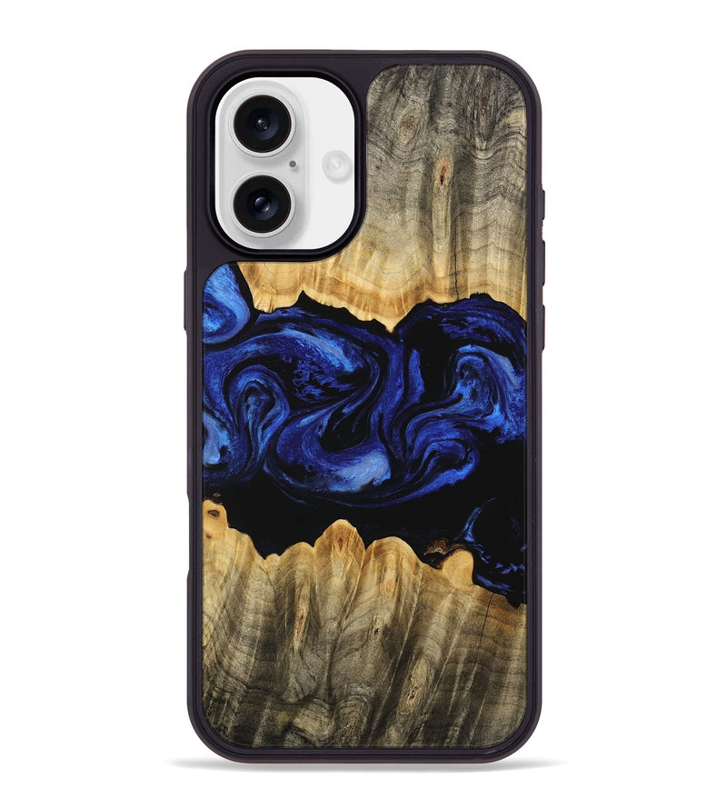 iPhone 16 Plus Wood Phone Case - Billye (Blue, 746460)