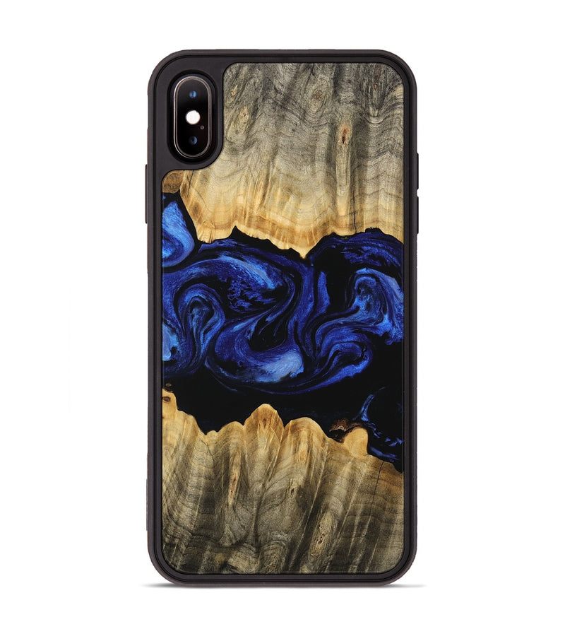 iPhone Xs Max Wood Phone Case - Billye (Blue, 746460)